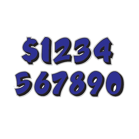 Ez Line Die Cut Graphic Blue/Black Adhesive Numbers: 4 Pk 186-B-4